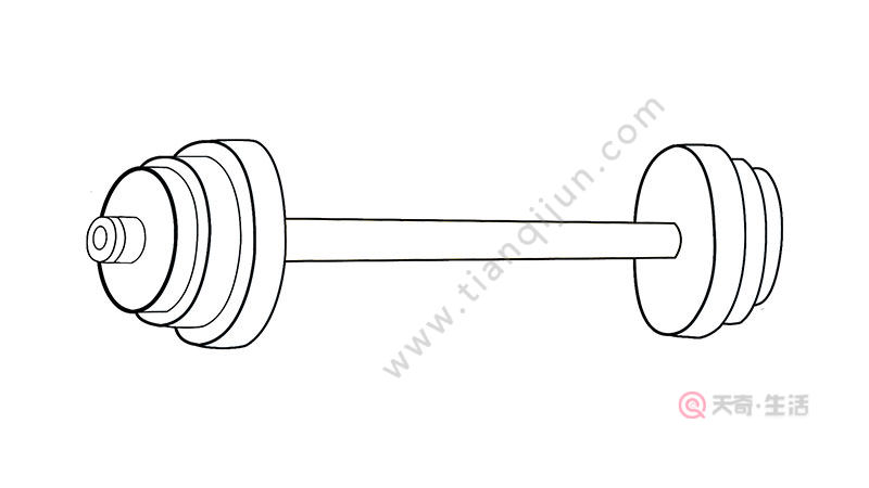 杠铃简笔画 杠铃简笔画步骤
