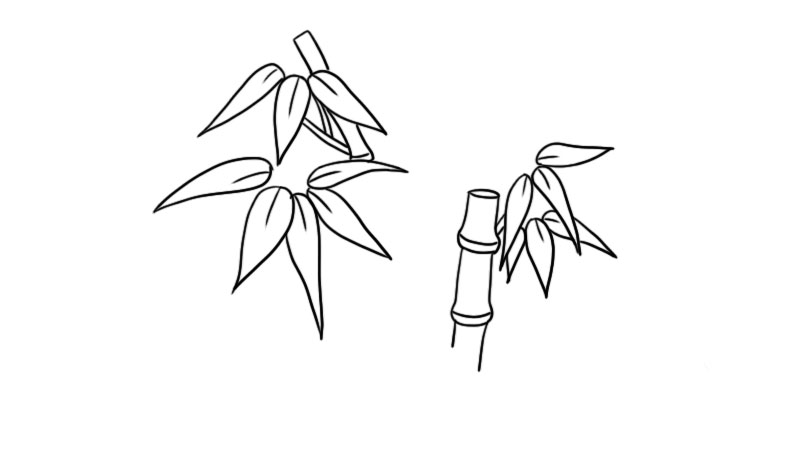 怎样画竹叶图片