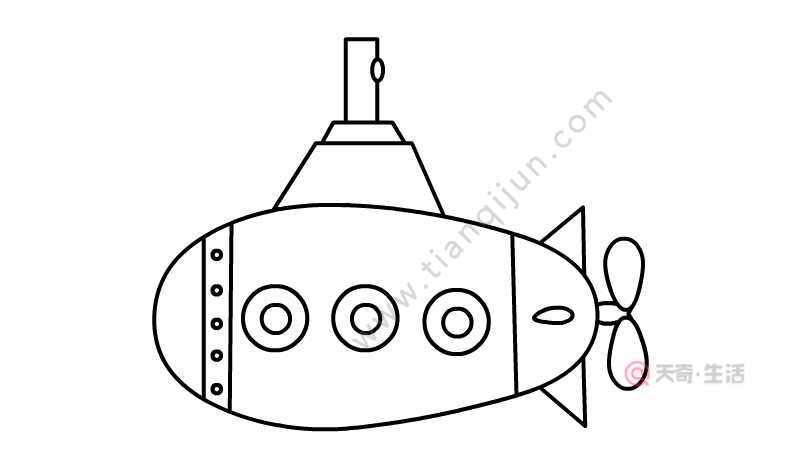 潛水艇簡筆畫潛水艇的畫法