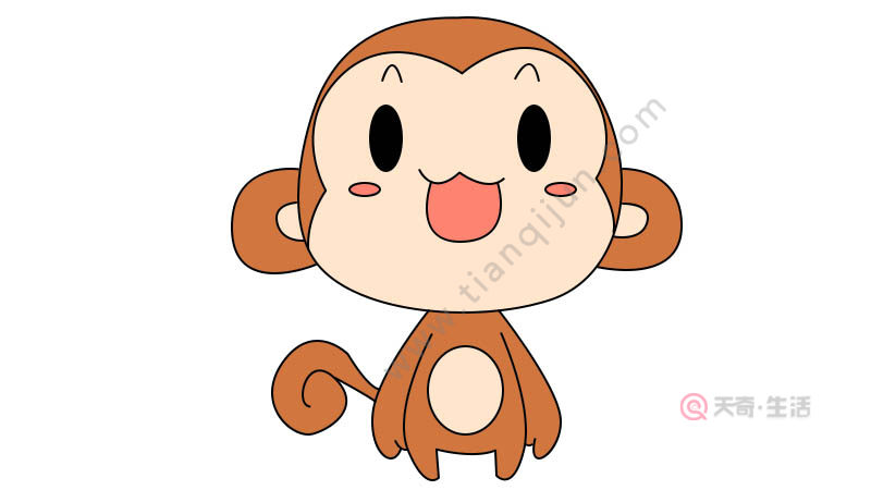 小猴子简笔画萌萌图片