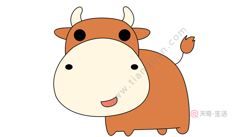 小牛简笔画 小牛的画法