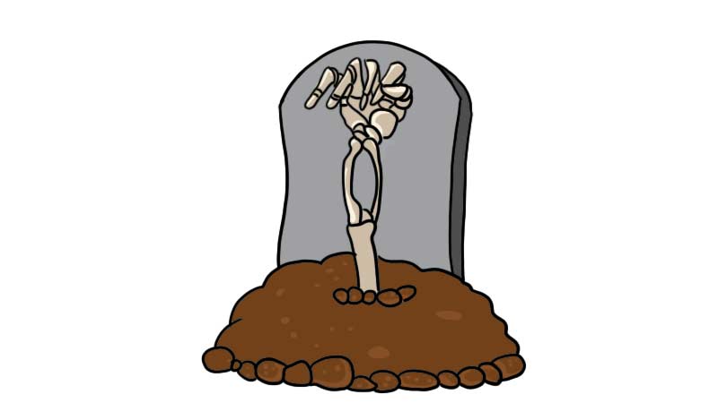 卡通坟墓的画法图片
