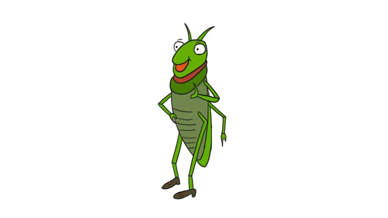 蟋蟀简笔画卡通图片