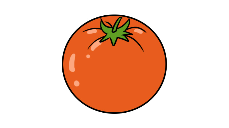 简笔西红柿的画法图片