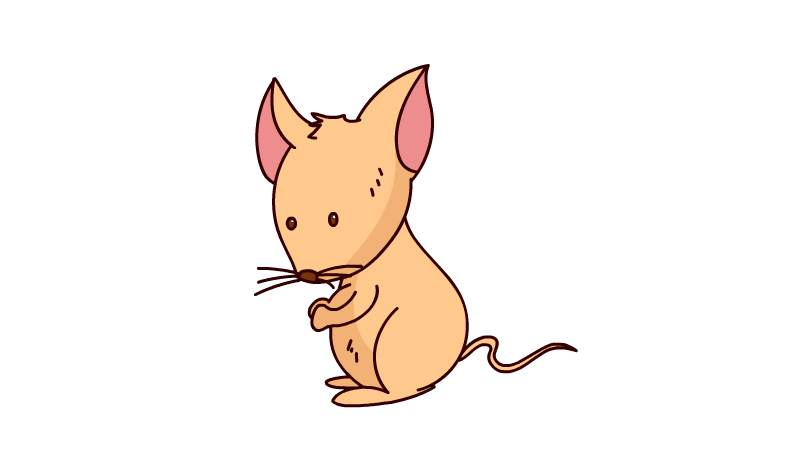 小老鼠彩色简笔画图片