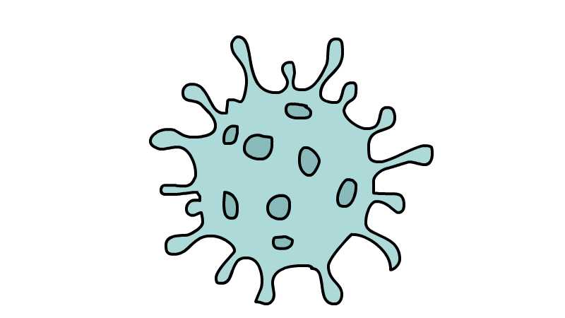 新型冠状病毒画简单图片