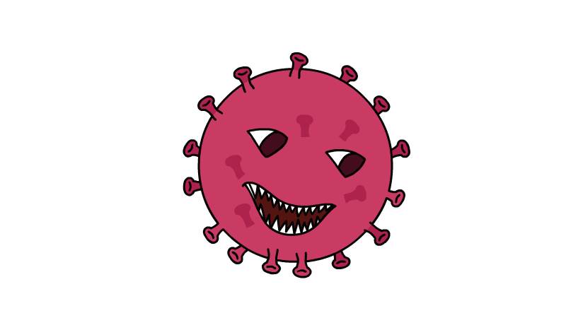 病毒的画法简单图片