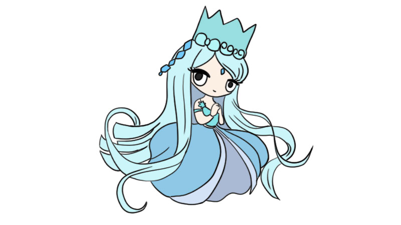 冰公主的王冠简笔画图片