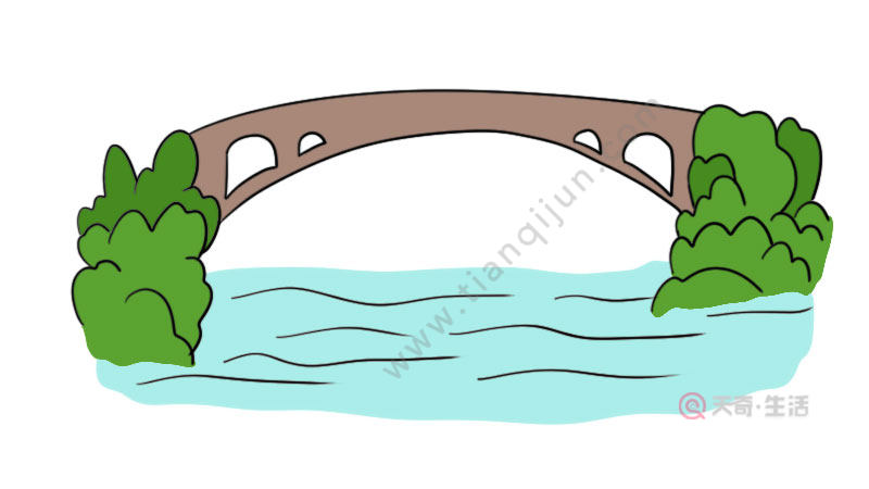 赵州桥的简笔画怎么画图片