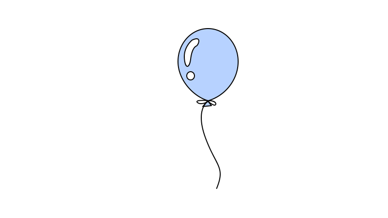 气球一束简笔画图片
