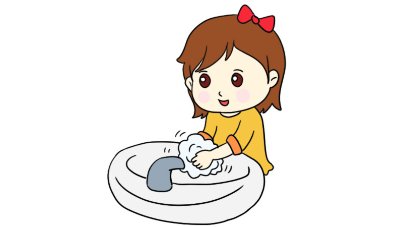 儿童洗手简笔画图片