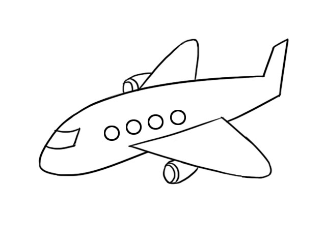 飞机对称图形简笔画图片