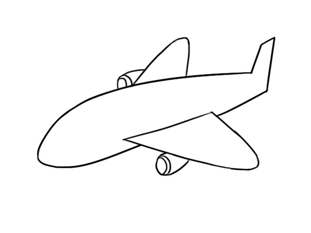 飞机翅膀怎么画简笔画图片