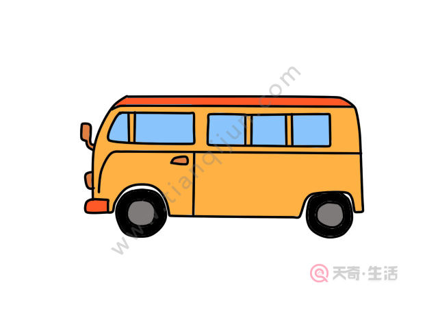 公交车的画法儿童画法图片