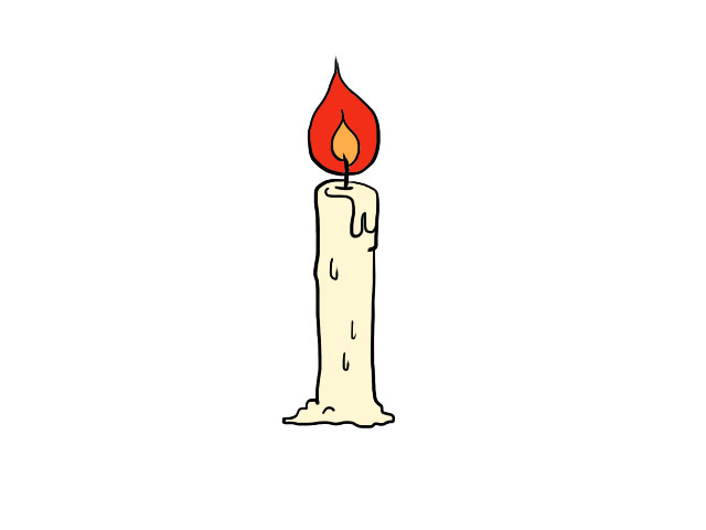 数字生日蜡烛简笔画图片
