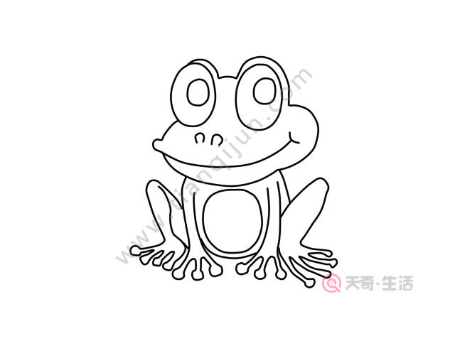 侧面青蛙的简单画法图片