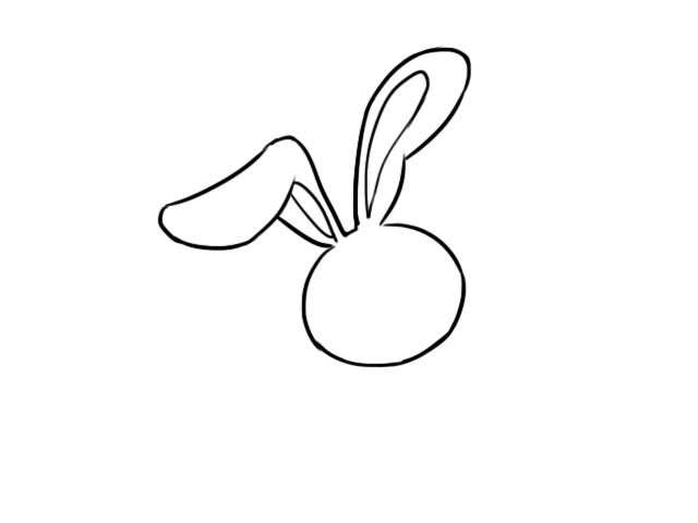 动漫兔耳朵画法图片