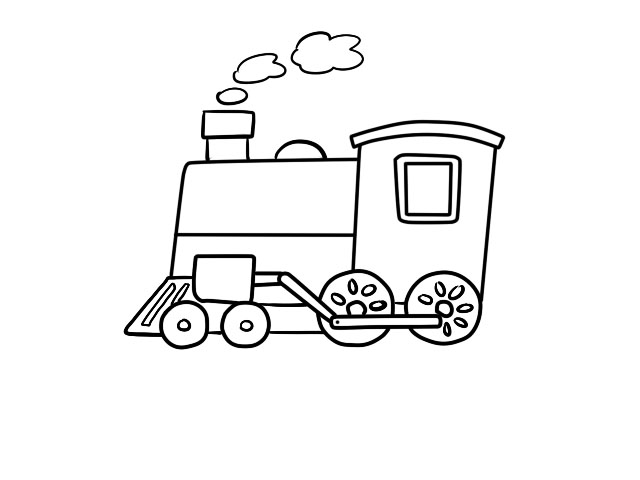 s型火车简笔画图片