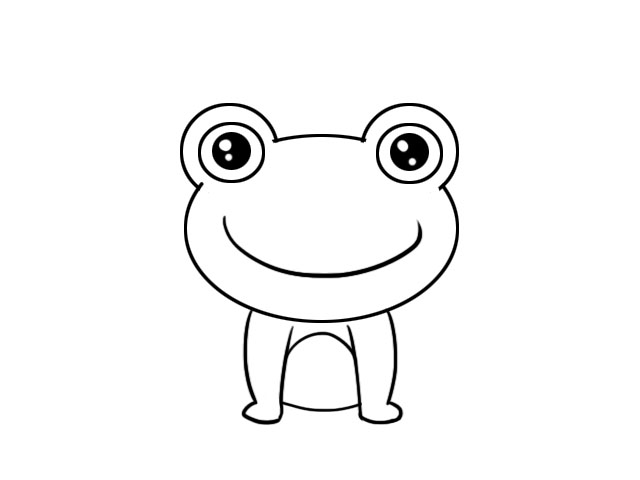 青蛙轮廓简笔画图片