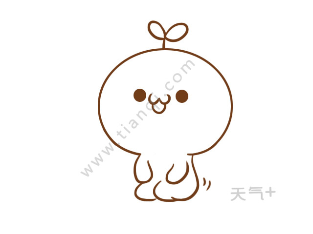 长草颜团子简笔画 长草颜团子的画法步骤
