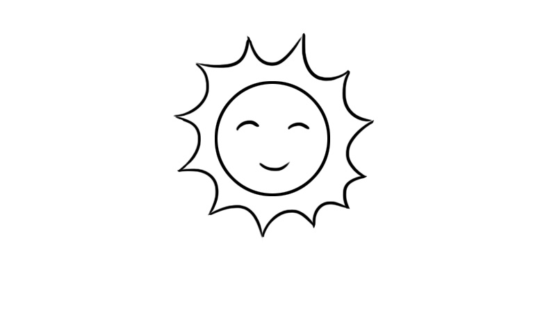 卡通太阳图片简笔画卡通太阳的简单画法