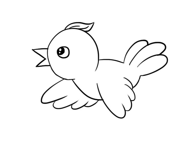 画小鸟的简单笔画图片