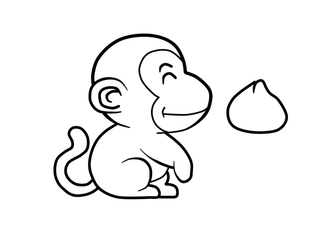 猴子图片简笔画简单图片