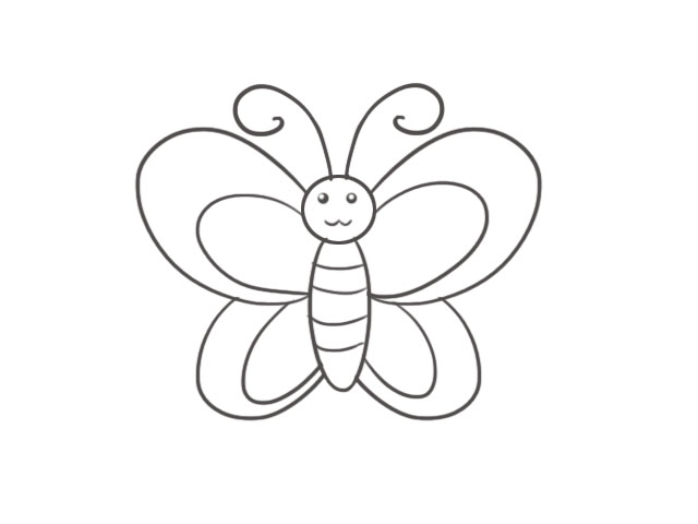 100种蝴蝶简笔画法图片