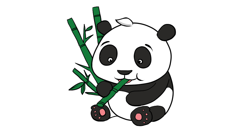 熊猫简笔画大全带颜色图片