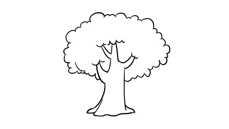 树的简笔画法卡通图片