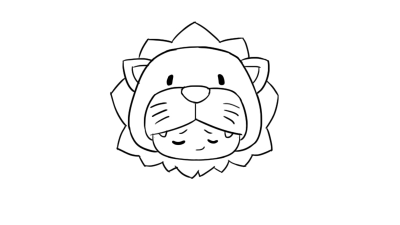 狮子座简笔画男生版图片