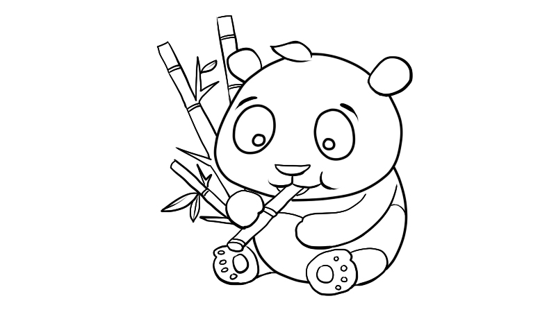 画一只熊猫简笔画图片
