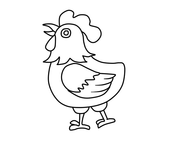 公鸡的简笔画 幼儿图片