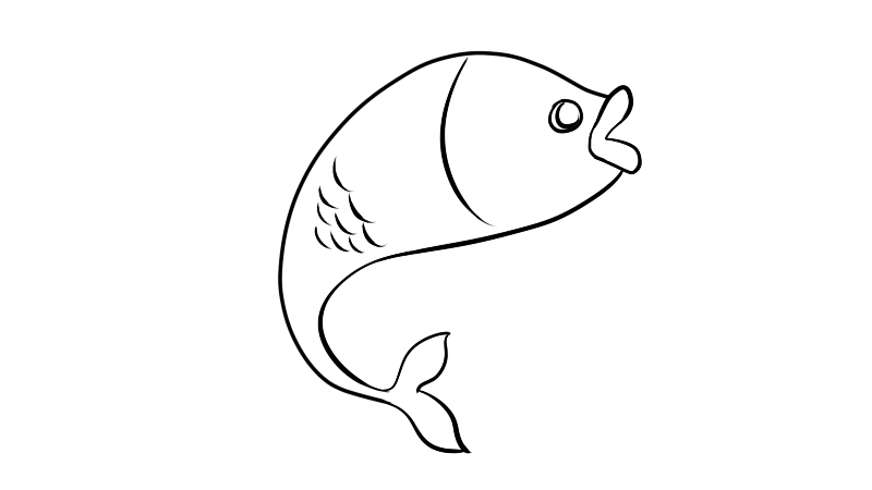 鱼简笔画 中班图片
