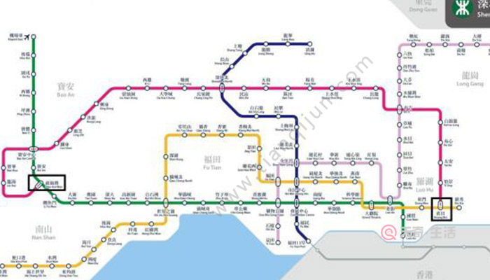 深圳地鐵線路圖 深圳地鐵路線查詢