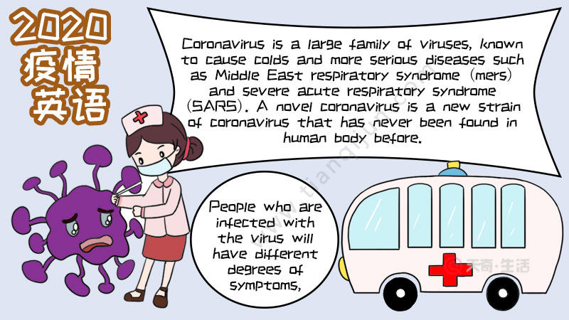 2020疫情手抄报英语图片