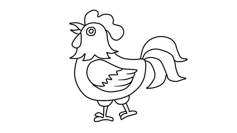 儿童公鸡图画简笔画图片