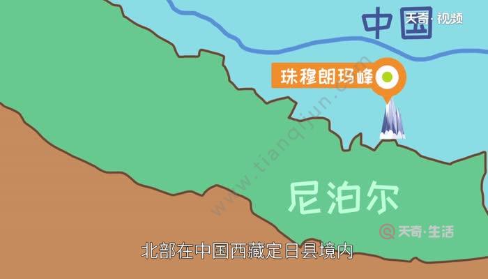 珠穆朗玛峰在哪里地图图片