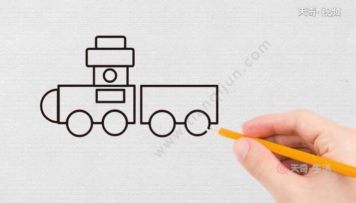 火车画法简笔画教程 火车画法简笔画步骤