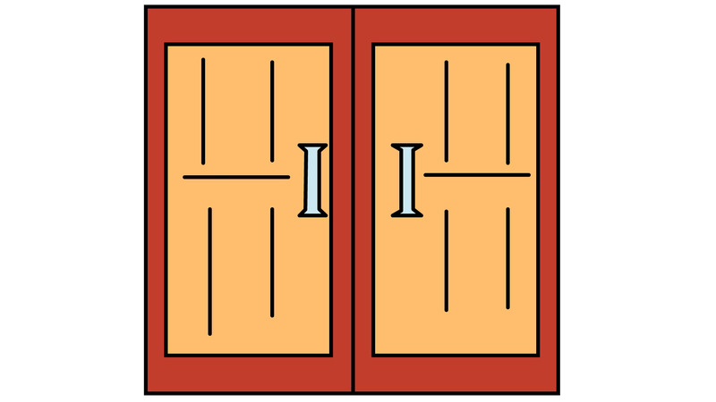 门的简易画法怎么画图片