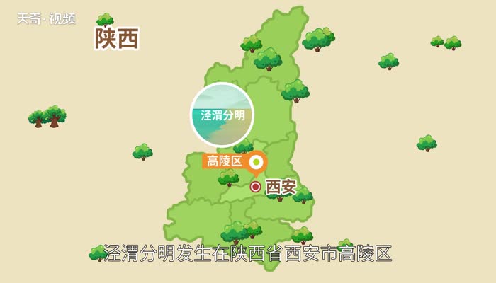 泾渭分明发生在陕西省西安市高陵区,是西安的一处奇特景观