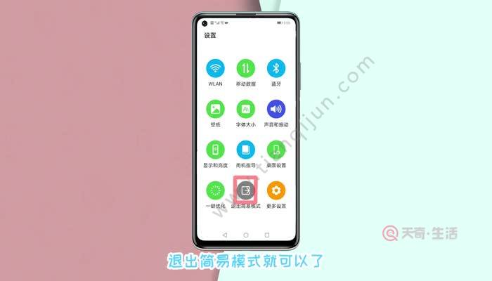 3,如需恢復到普通模式,同樣通過【設置】-【退出簡易模式】就可宜了