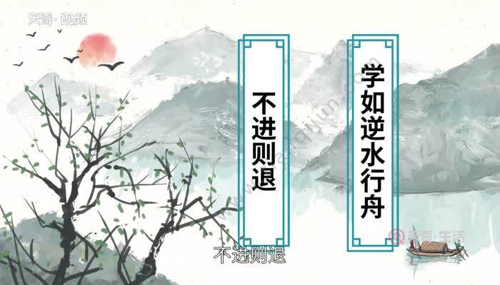 学如逆水行舟的下一句 学如逆水行舟的下一句是什么
