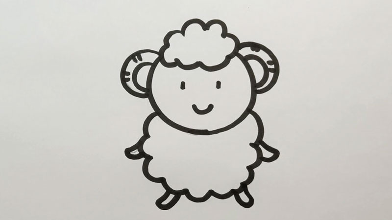 羊的简单画法漂亮图片