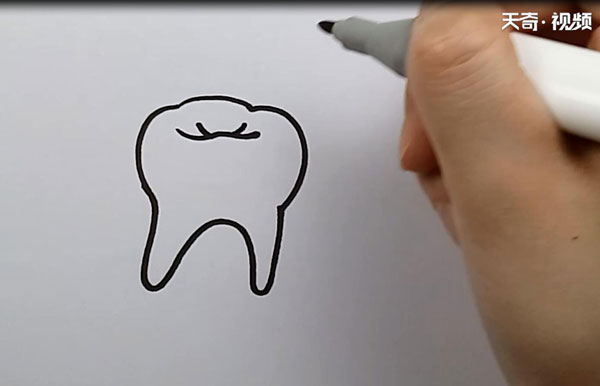 牙齿简单画法怎么画图片