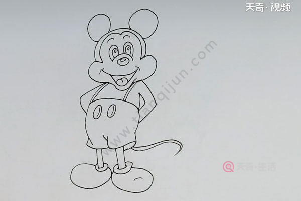 一笔画米老鼠简笔画图片