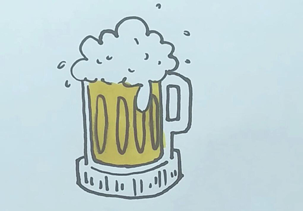 啤酒画法图片