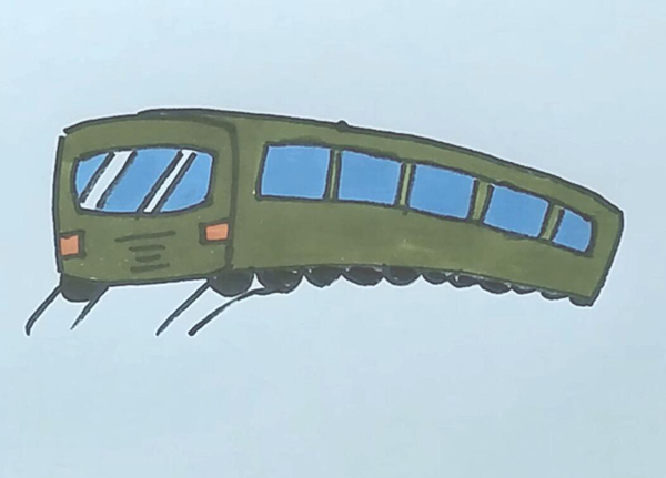 绿皮火车简笔画车厢图片