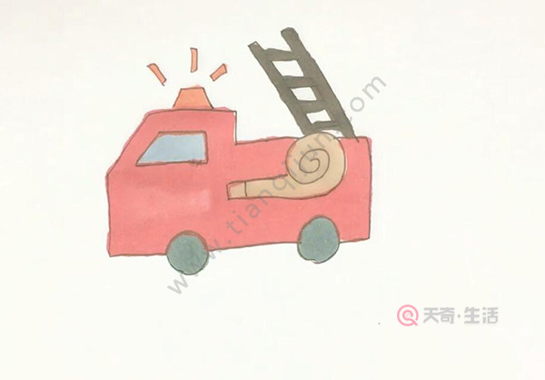 消防車簡筆畫