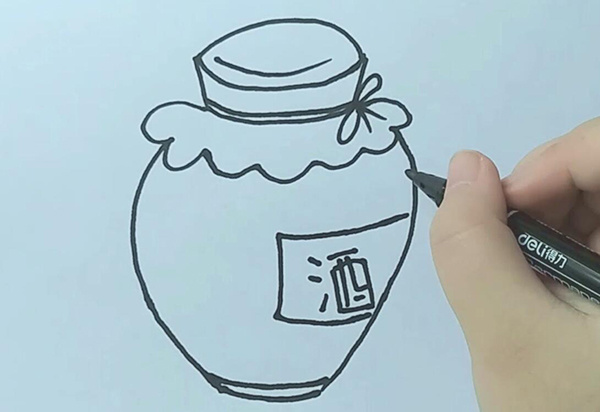酒罐画法图片